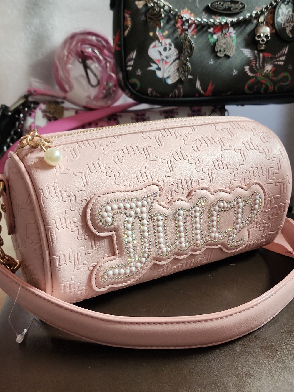 Sellers Bundle Of 7 Bags All NWT, 4 Juicy Couture, 2 Ed Hardy & Leopard Relic - Picture 8 of 16